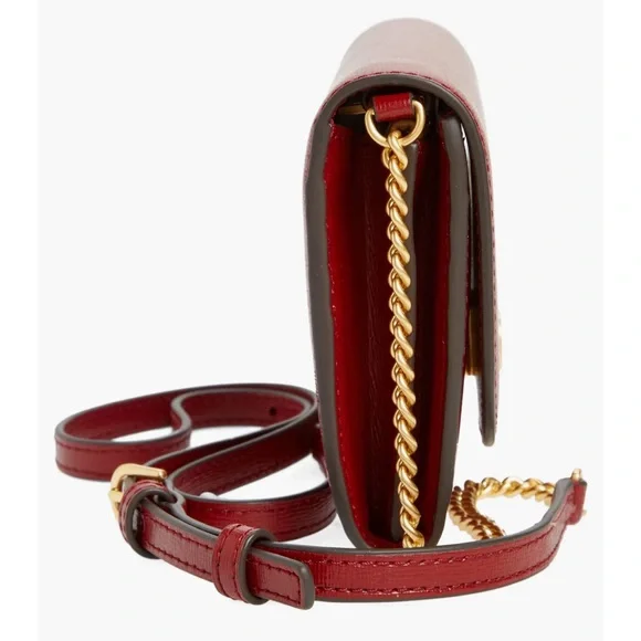 Tory Burch Robinson Leather Wallet on a Chain - Bricklane - Picture 4 of 10